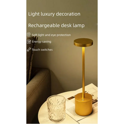 LED Rechargeable Touch Table Lamp – 3-Color Dimmable